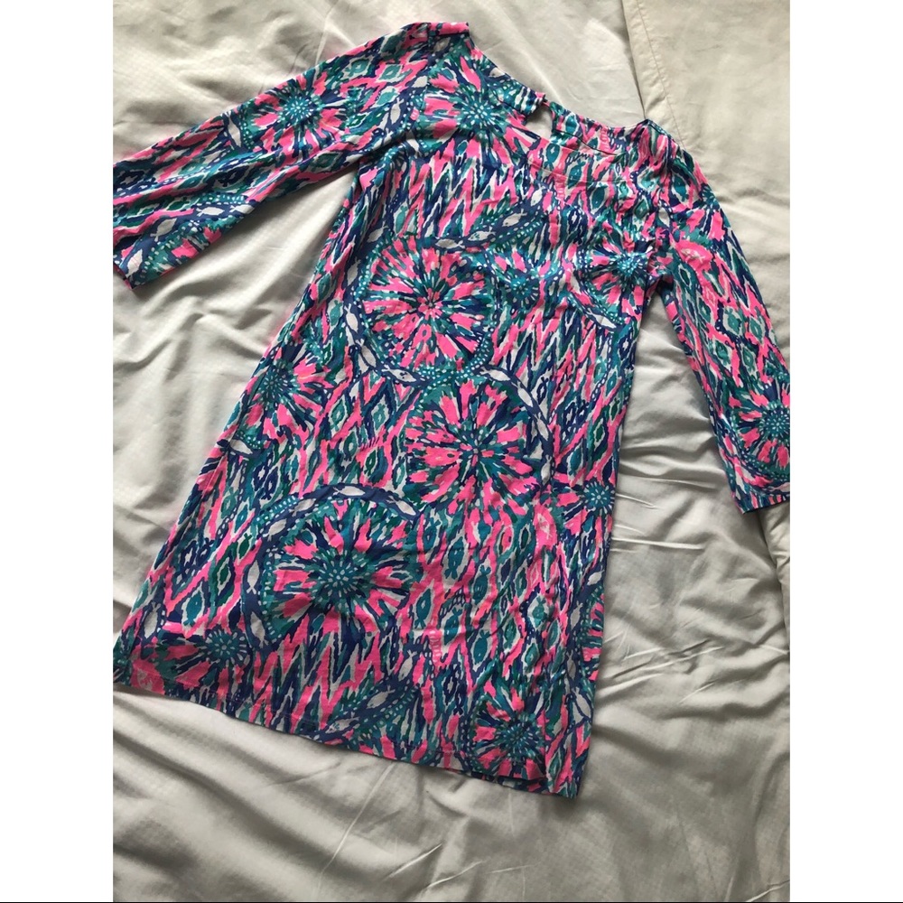 Lilly Pulitzer Bay Dress, Tiki Pink Size Small